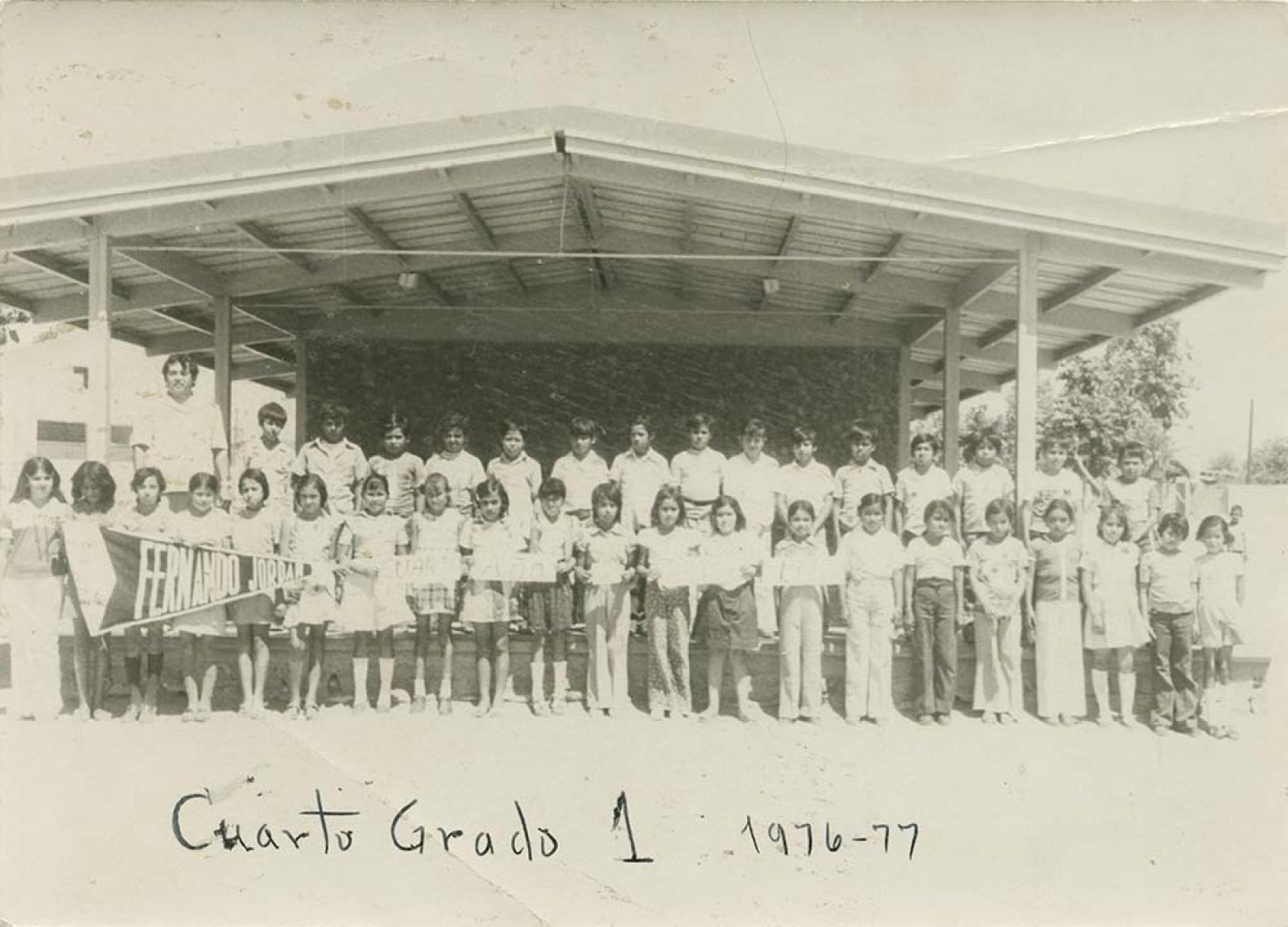 Alumnos de la escuela primaria Fernando Jordán.