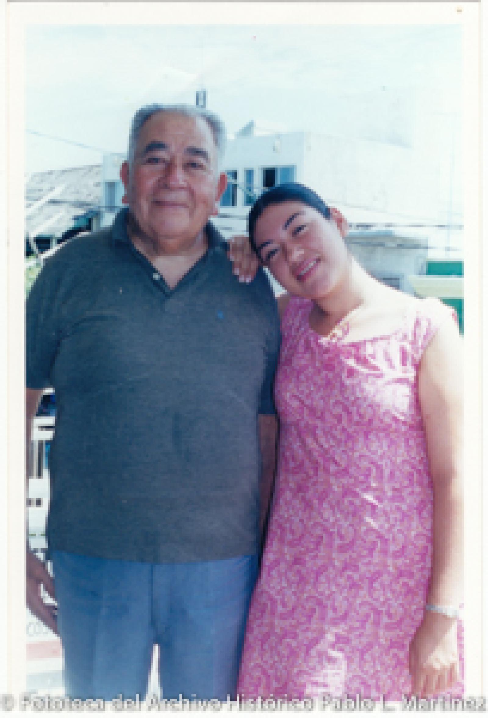Anciano y mujer, retrato.