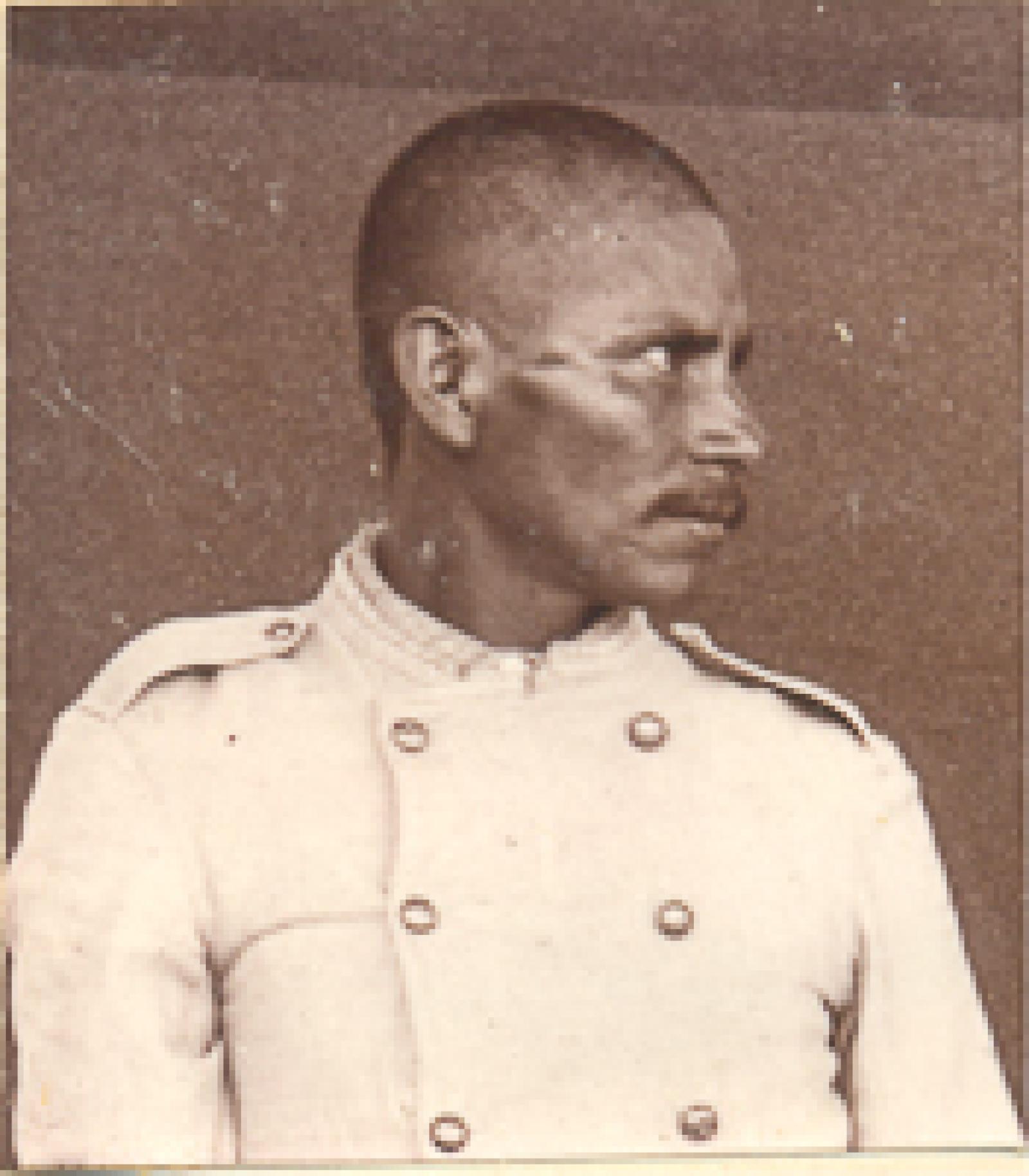 El boga Gumersindo Tovar de perfil.