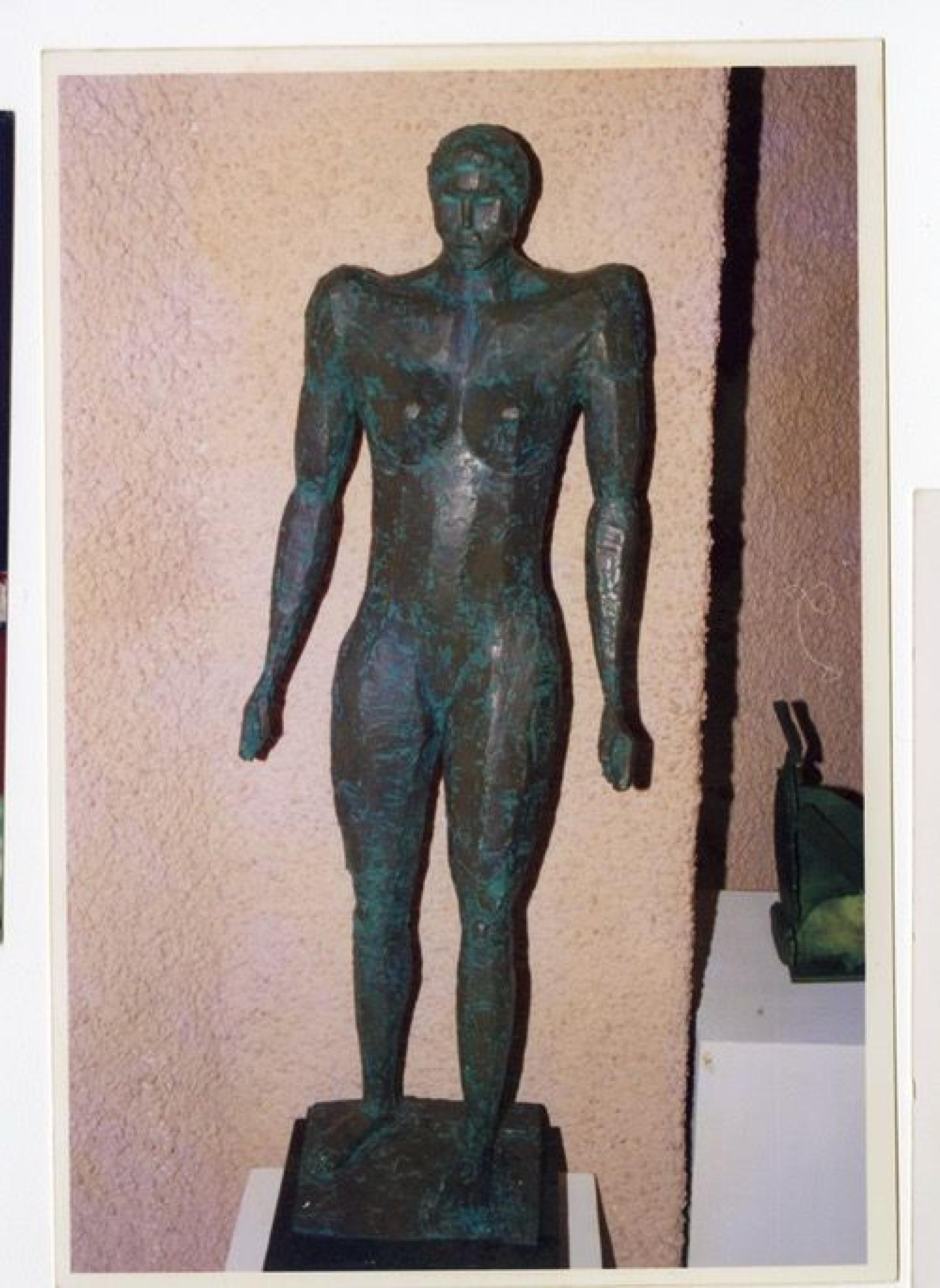 Exposición de artesanías de cuero.