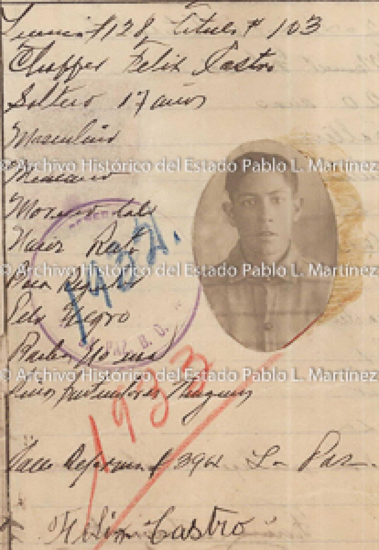 "Félix Castro", retrato.