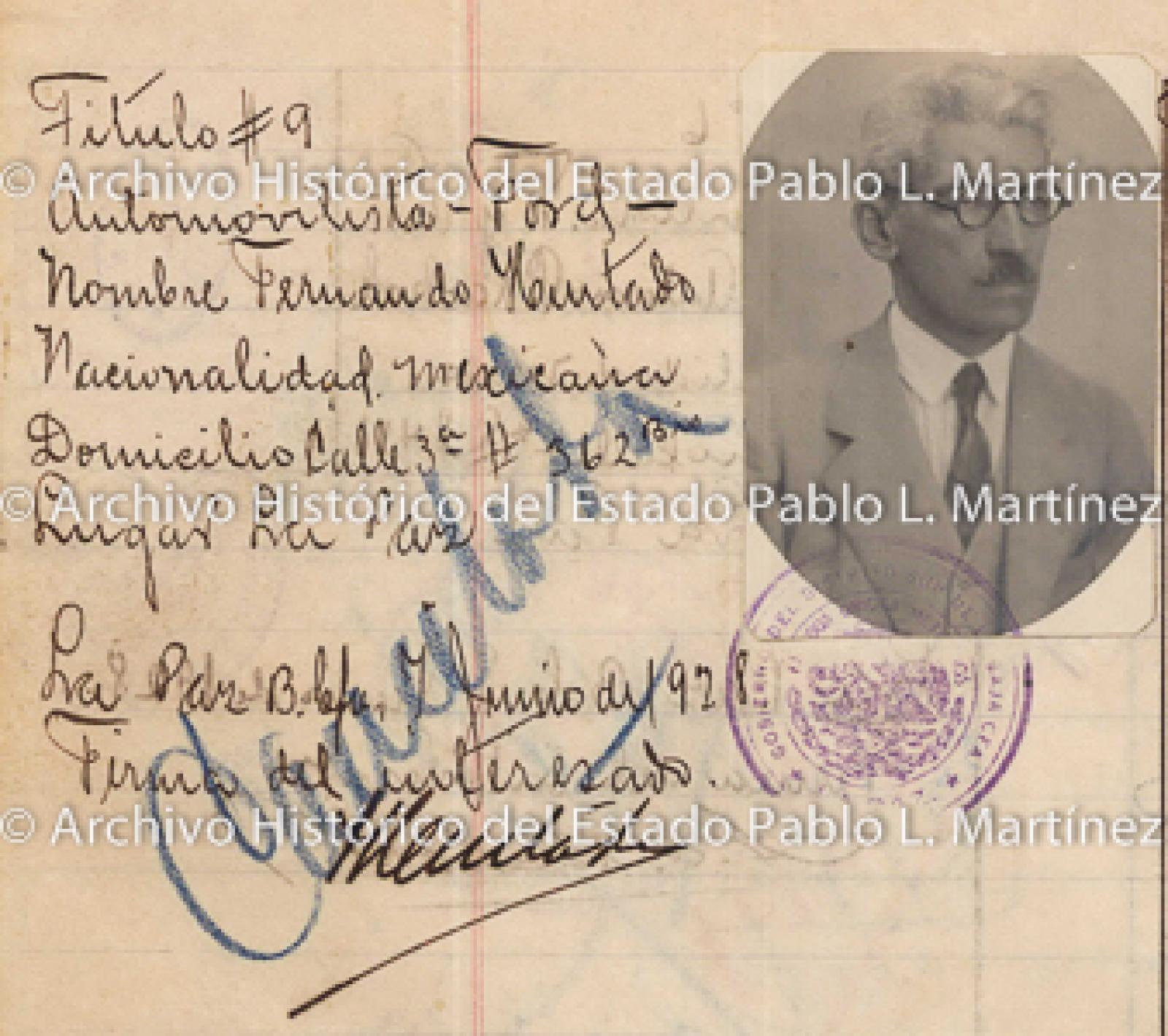 "Fernando Hurtado", retrato.