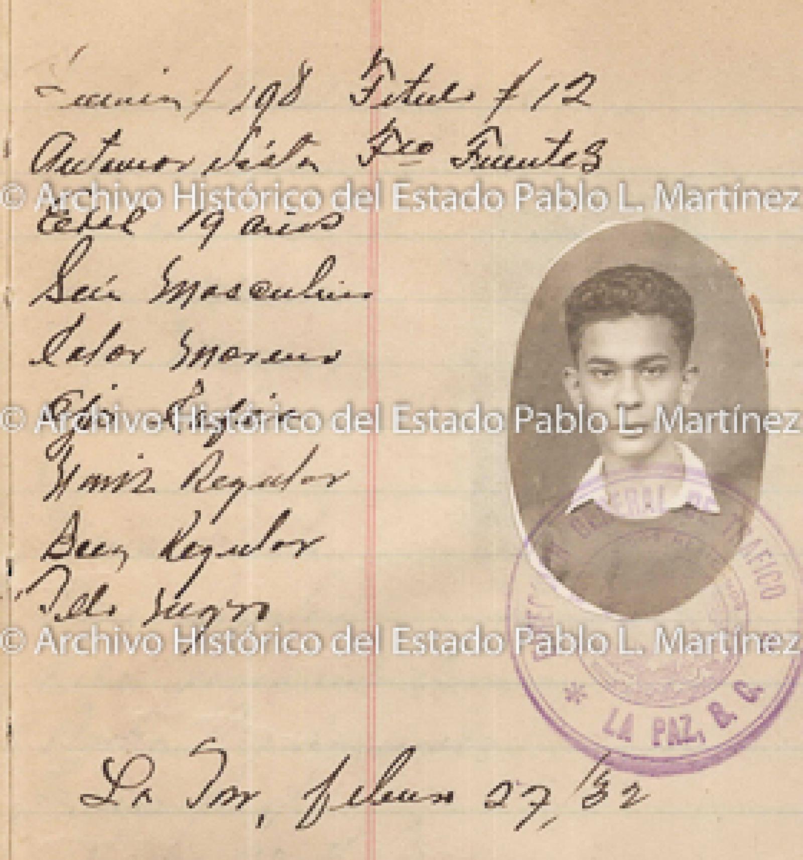 "Francisco Fuentes", retrato.
