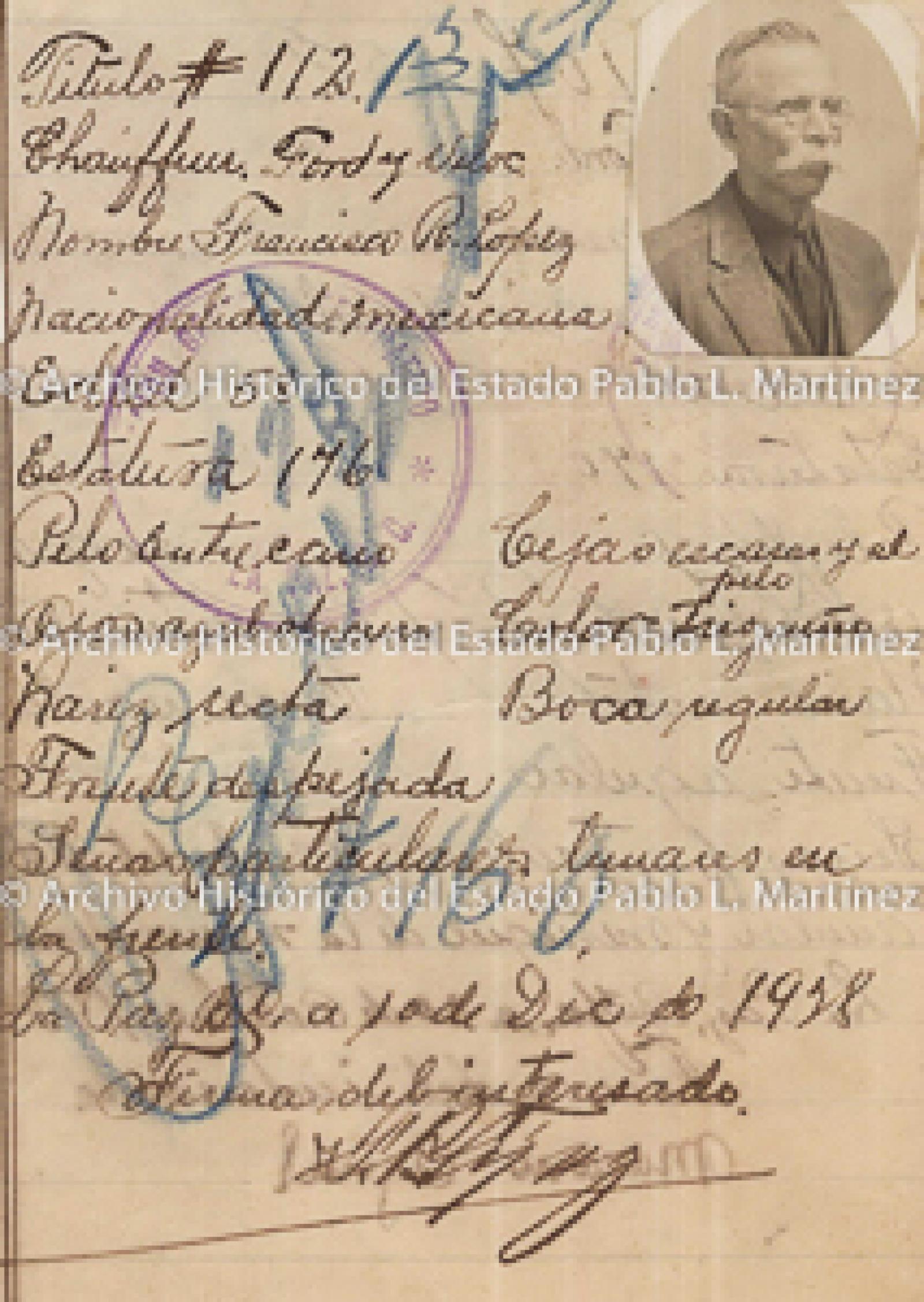 "Francisco R. López", retrato.
