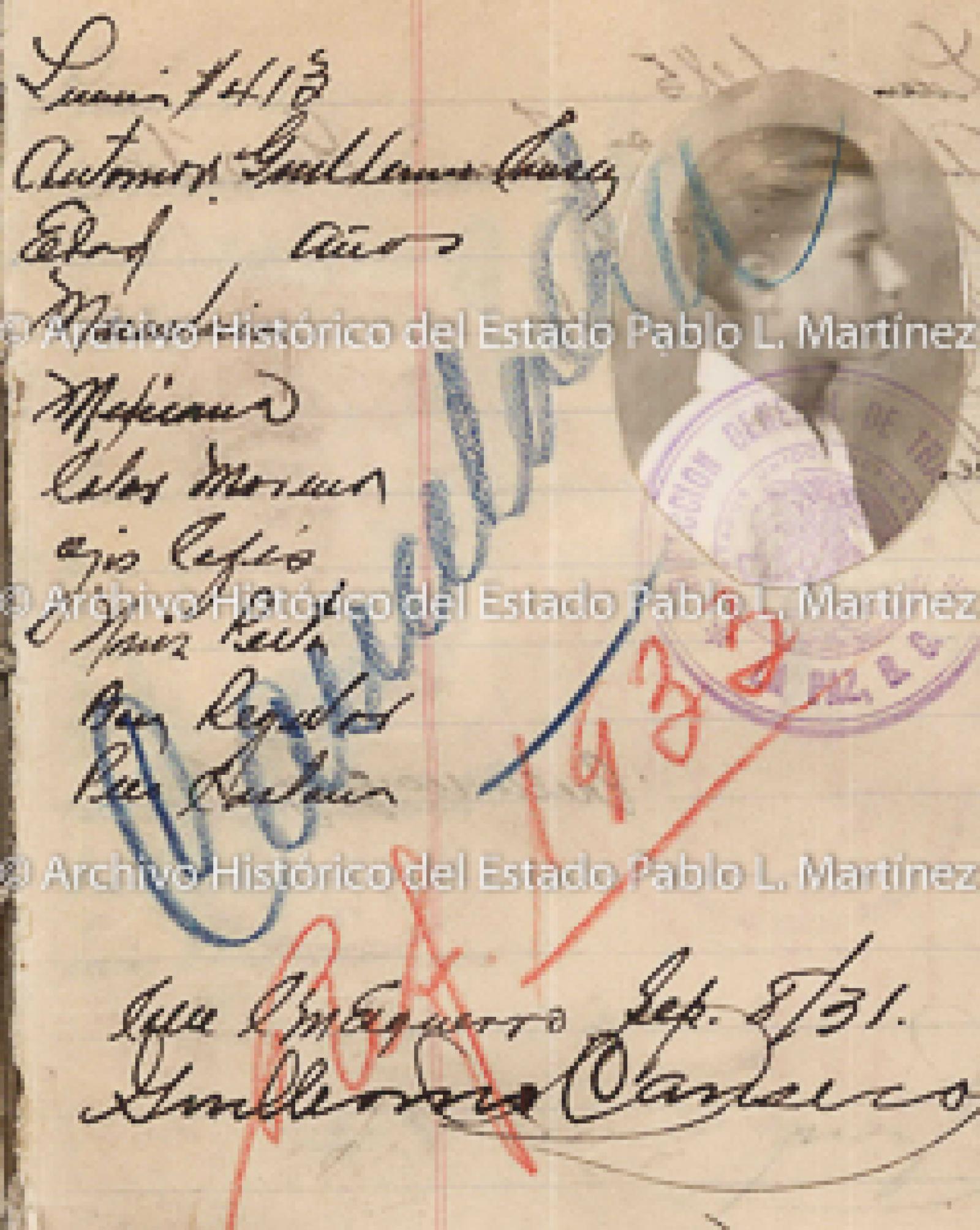 "Guillermo Canseco", retrato.