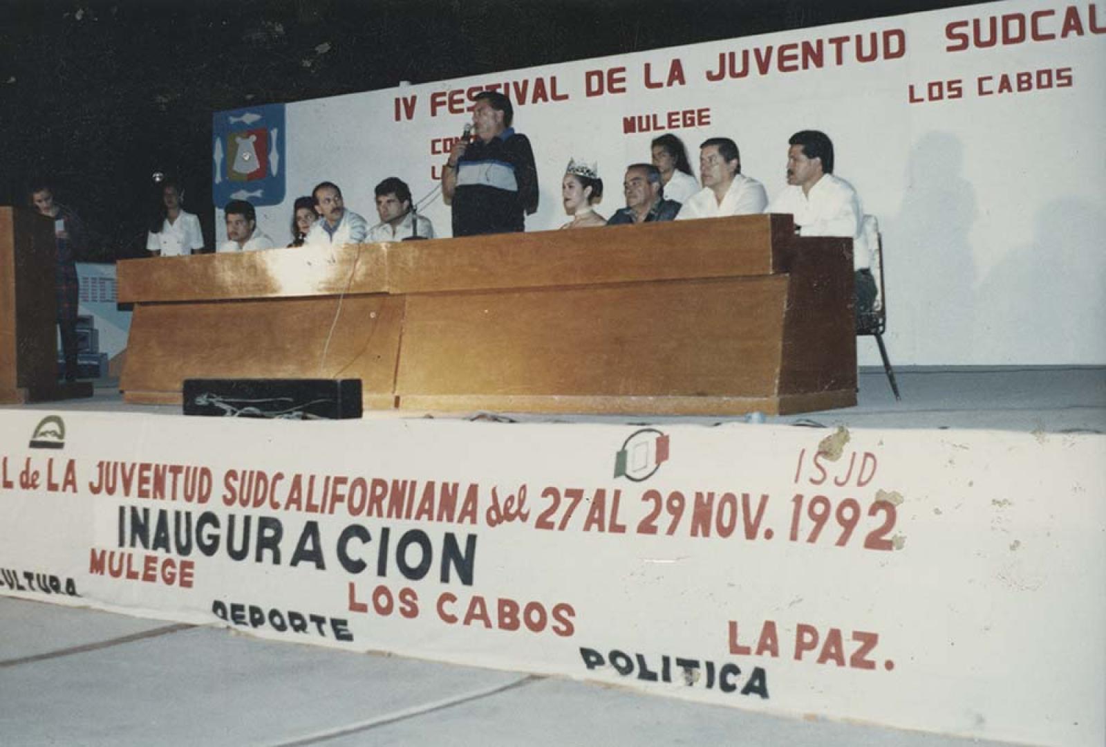 Inauguración del Festival de la Juventud Sudcaliforniana.