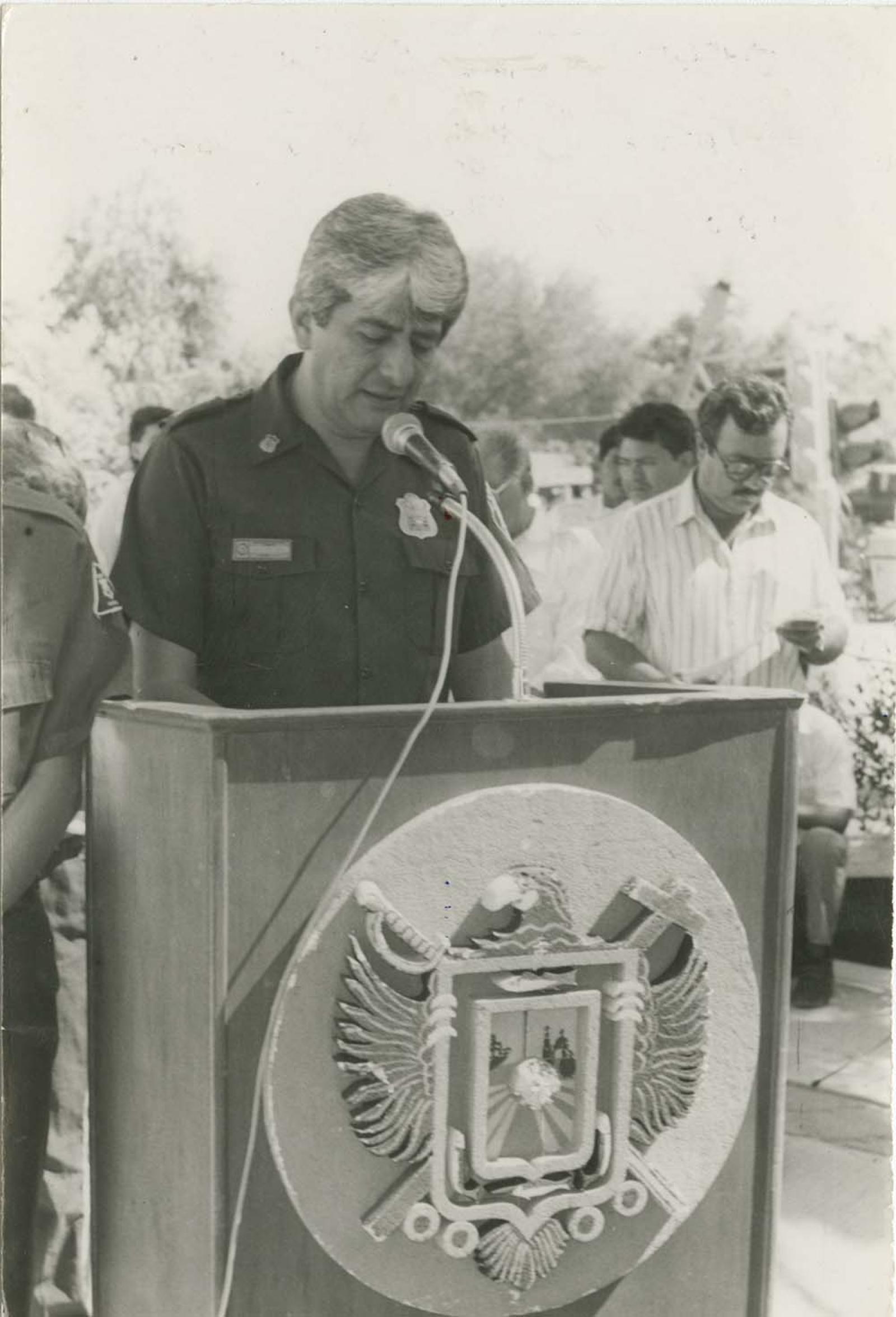 José Zavala en acto público.