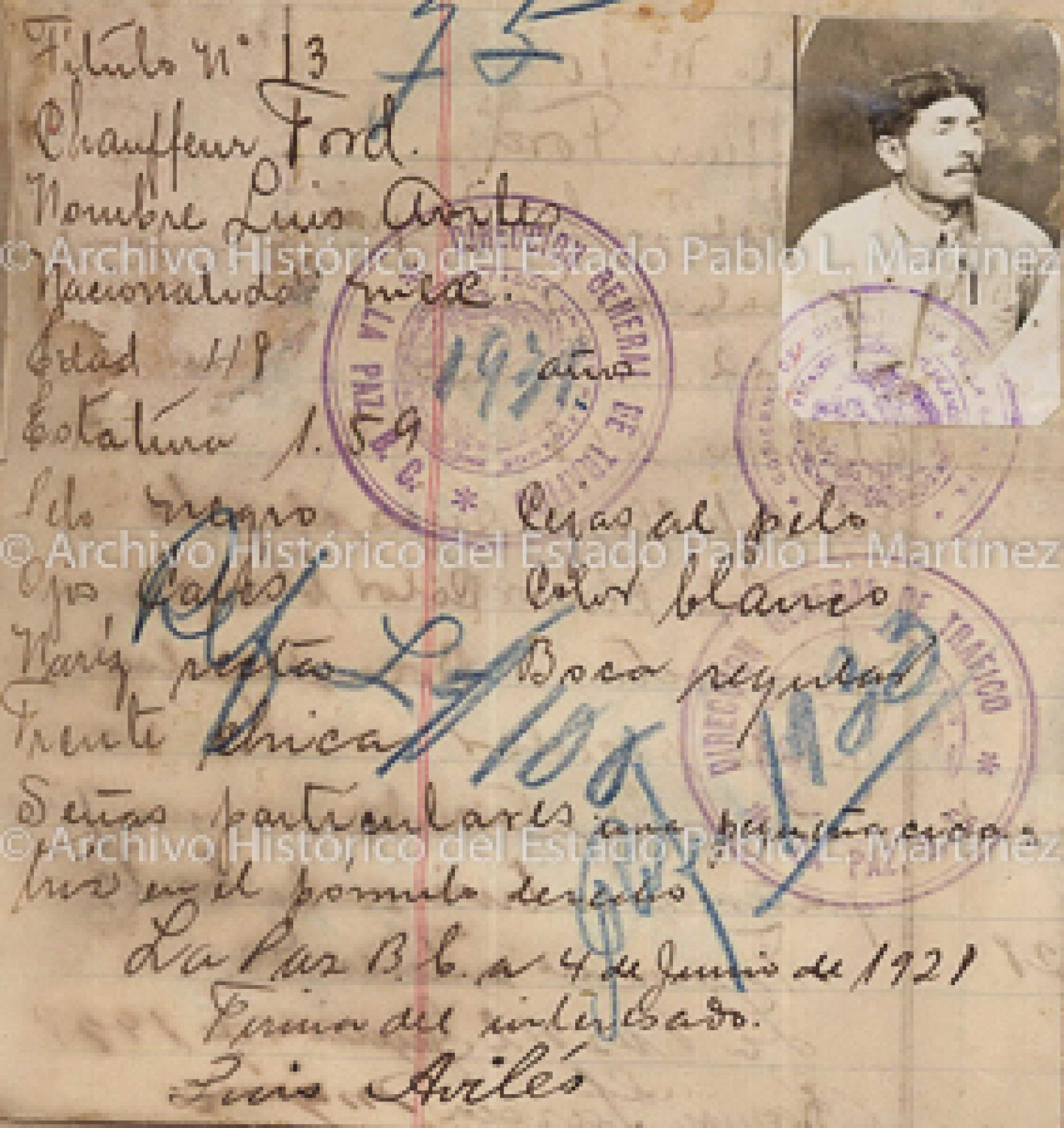 "Luis Avilés", retrato.
