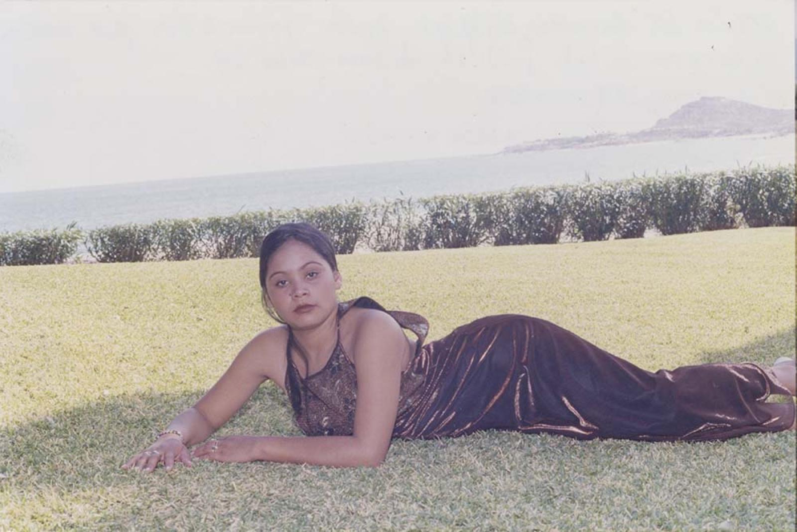María del Carmen Hirales, candidata a reina de las fiestas de San José del Cabo, Baja California Sur, 1999.
