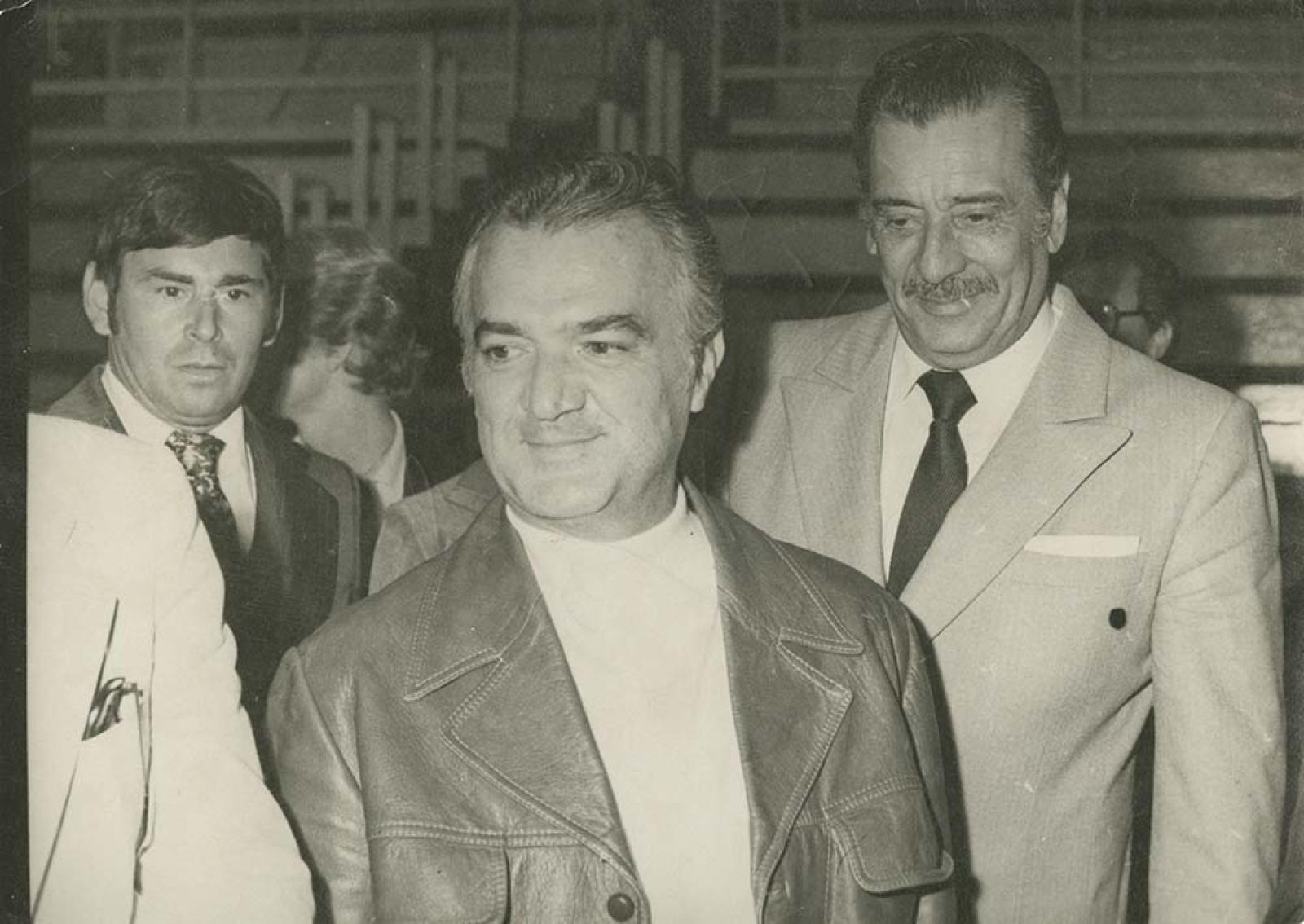 Miguel de la Madrid con Alberto Alvarado y Jesús Murillo.