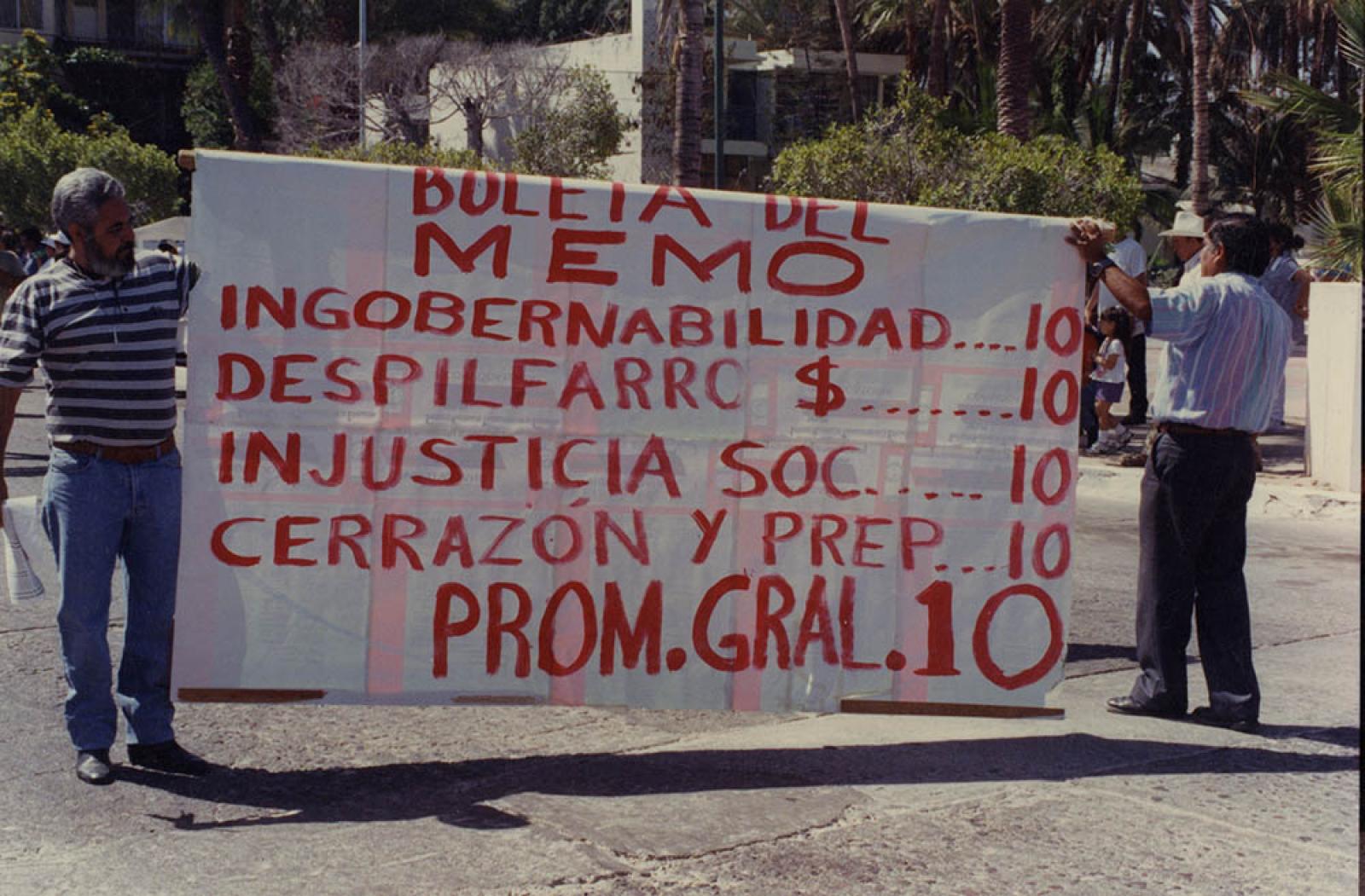 Movimiento social demandando un buen gobierno.