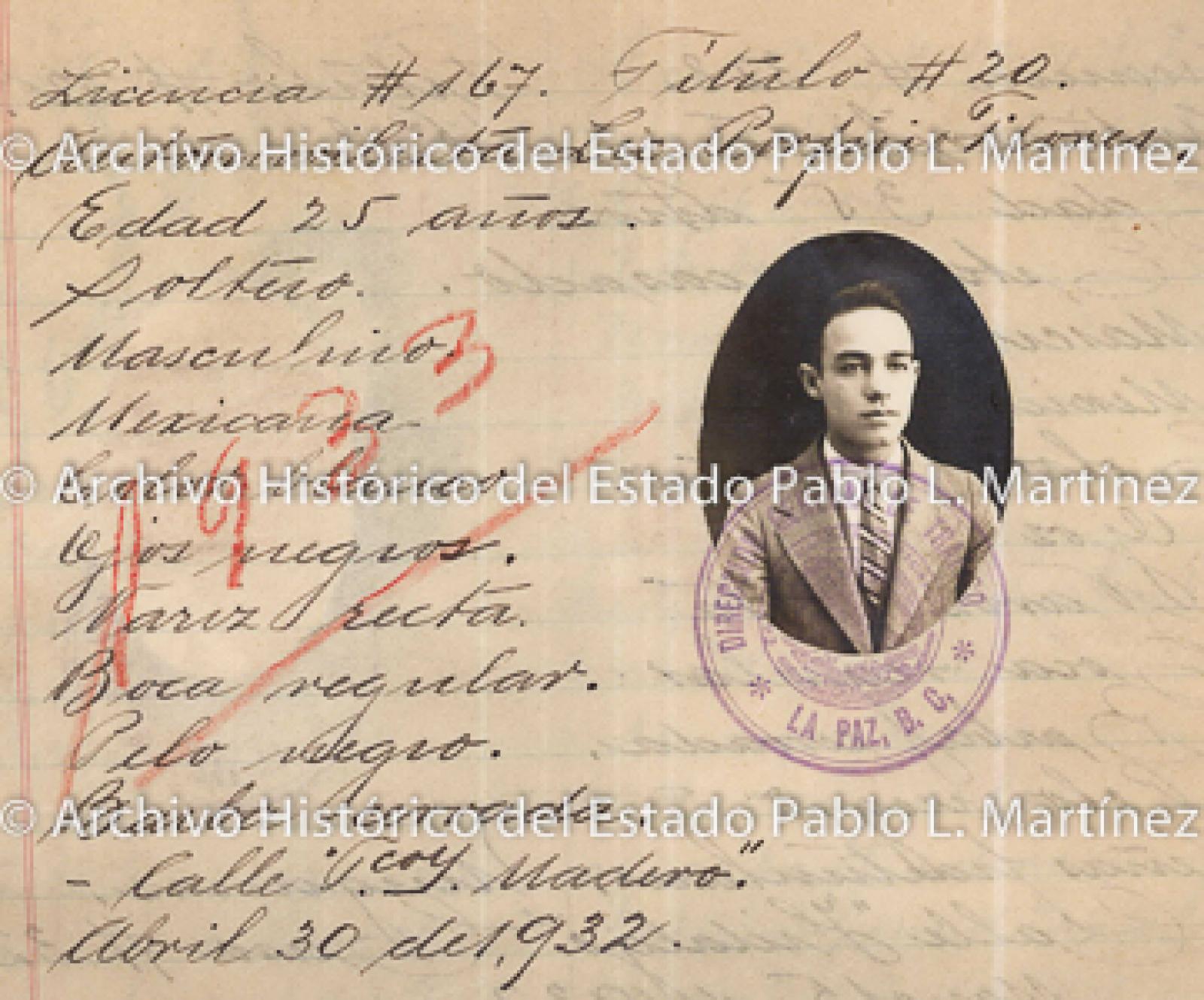"Porfirio Flores", retrato.