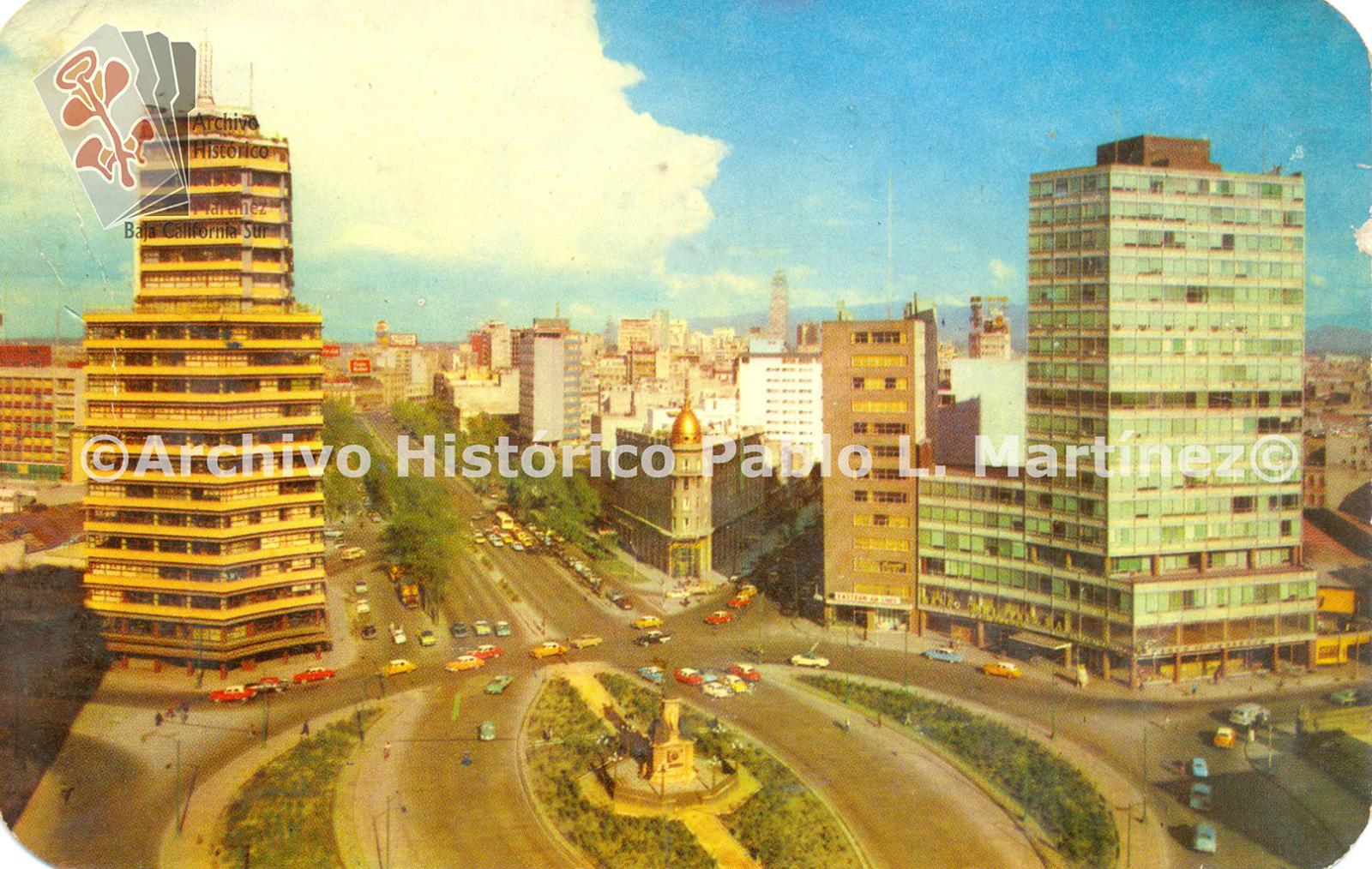 Vista panorámica del Paseo de la Reforma, ciudad de México.